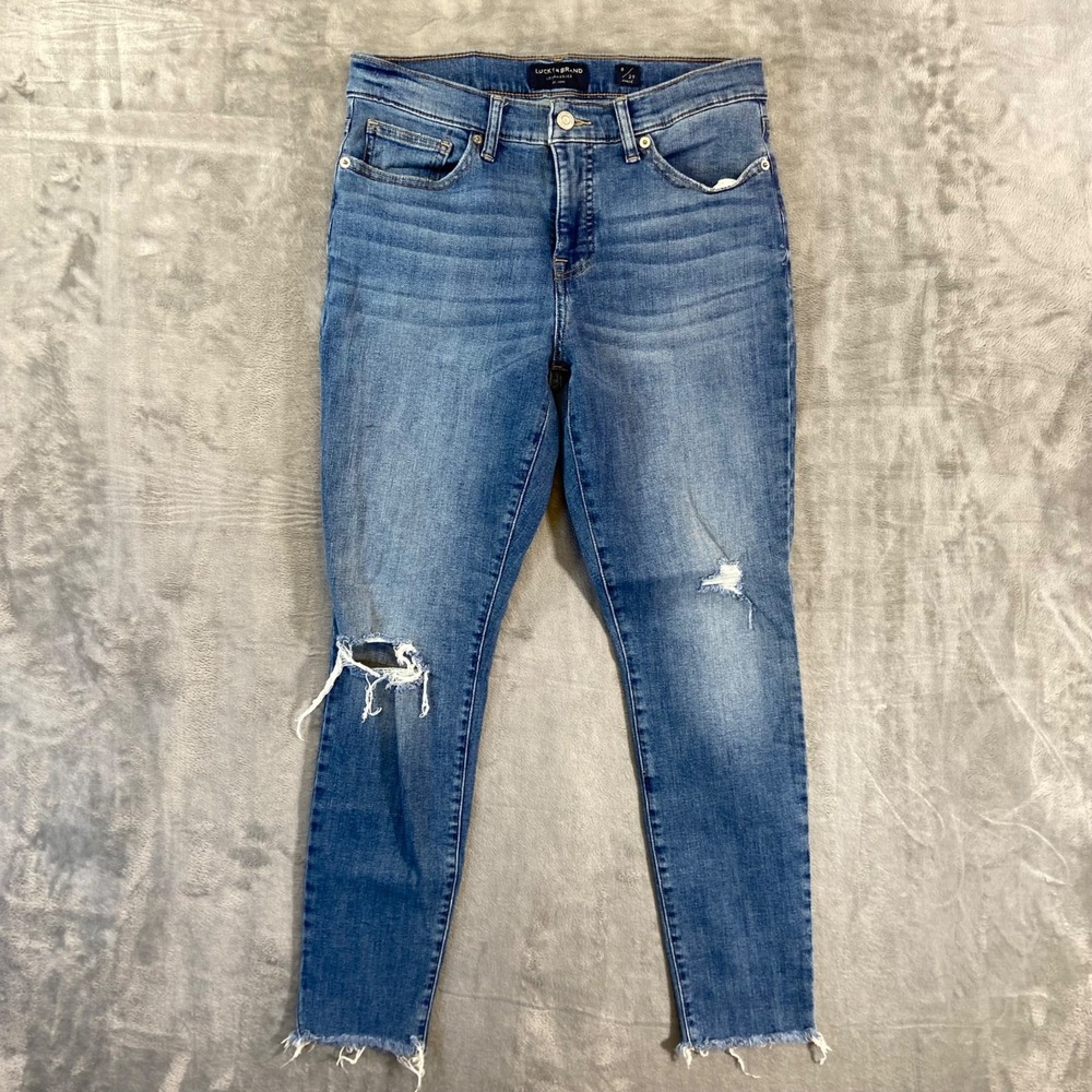 Lucky Brand Ava Super Skinny Jeans Women's Size 8/29 Blue Medium Wash Denim